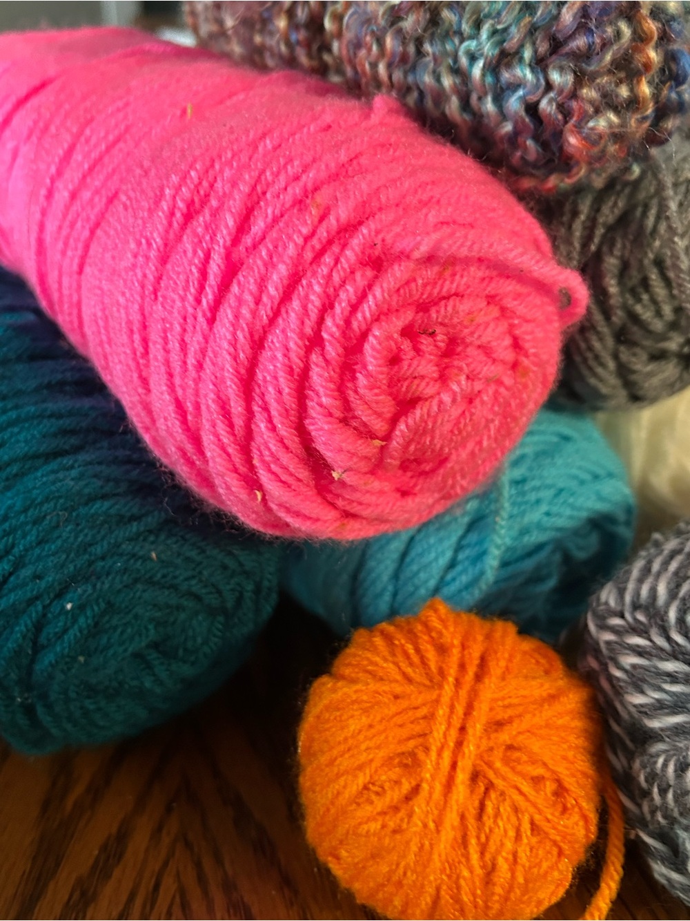 Yarn Remnant Mixed Lot, Crochet Knitting Craft Multiple Colors